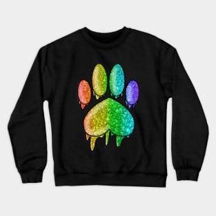 Rainbow Paw Print Crewneck Sweatshirt